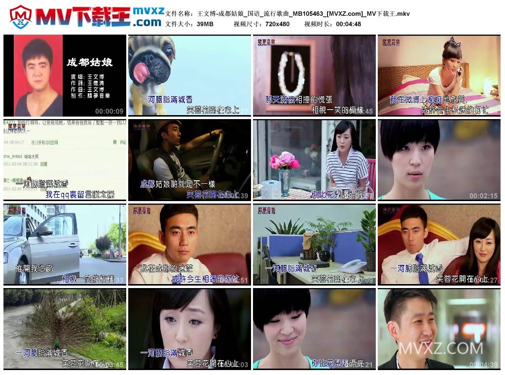 王文博-成都姑娘_国语_流行歌曲_MB105463